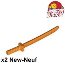 Lego 2x minifig arme weapon Sword Shamshir Katana sabre épée ninja orange 21459