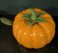 Soupière Saladier en forme de citrouille  Céramique orange Gerber Prestige Paris
