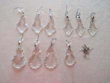 Lot de 10 Anciennes Pampilles en Verre ou Cristal