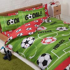 Football Rouge Double Housse de Couette et Taie D'Oreiller Set Enfants Hors-Jeu