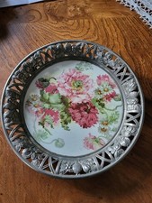 Ancien plateau rond, faience