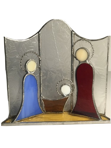 Nativity scene stained - nativity,