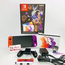 Console Nintendo Switch Modèle OLED Pour Pièces Pokémon Édition Écarlate &...