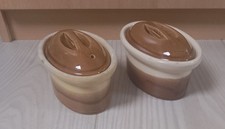 2  Anciennes Petites Terrines Numéro 10 Terre Cuite Vernissé 