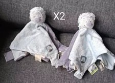 893-⚠️ DESCRIPTION 2x Doudou Plat Hérisson Arthur Et Merlin NOUKIE'S 