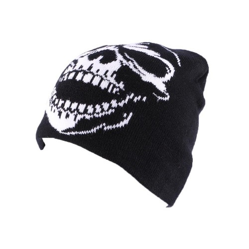 Bonnet biker noir avec tête - bonnet,