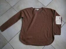 PULL FEMME MARRON ROUILLE AVEC COUDIERES BRILLANTES TAILLE S/M MARQUE SEE U SOON