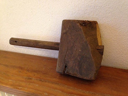 Ancienne masse bois - en, marteau