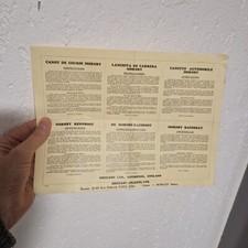 MECCANO/HORNBY   FEUILLET