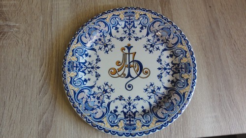 Ancienne assiette gien - de,