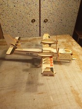 DECORATION CHAMBRE BUREAU SALON PUZZLE 3D BOIS AVION MONTE