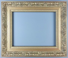 Ancien Cadre Format 25 / 26 cm x 20 / 21 cm Style Louis XIII Doré Tableau Frame