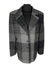 Ungaro vintage Veste Blazer Femme Laine Écossais Woman Jacket SZ.L - 46