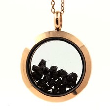 Collier Diamant noir brut