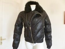 BLOUSON DOUDOUNE " TEDDY SMITH " STYLE PERFECTO NOIR TAILLE 38