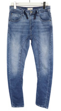 Jack & Jones Anti Fit Hommes Jeans W32/L34 Jogg Bleu Délavé Bouton Fly Whiskers