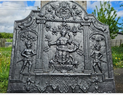 Plaque cheminée 74 cm - 78,