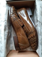 mocassin homme tressé taille 43 en cuir , occasion très bon état