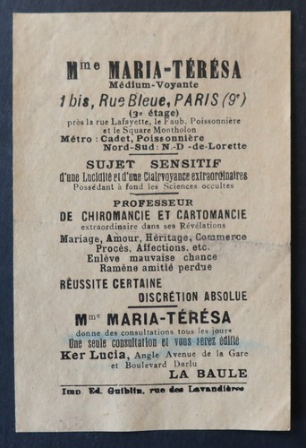 Carte visite madame - madame, maria