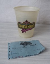 #Vintage 90's# Souvenir / Ticket et gobelet Universal Studio Hollywood