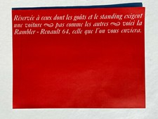 brochure publicitaire RENAULT RAMBLER 1964 - document d'époque