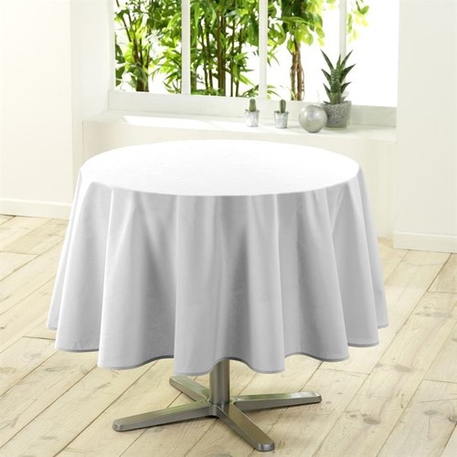 Nappe ronde unie - , blanche