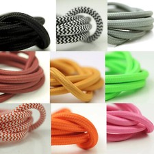 Fil Electrique Torsade Tissu Retro Cable Rond 2 M 0,75 mm