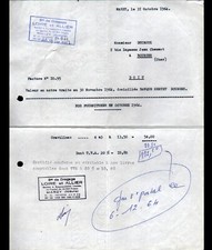 MARZY (58) Société de DRAGAGE / GRAVIER & SABLE "LOIRE & ALLIER" Facture en 1964