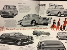 Superbe Catalogue 1960’s BMC MGA 1600 MORRIS MINOR AUSTIN SEVEN GIPSY !!