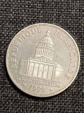 pièce argent 100 frs pantheon