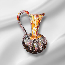 French Vallauris Vintage 1960 Unique Spiky Design Pitcher Vase