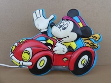 Applique DISNEY MICKEY KOESTOL SCAN LAMP vintage relief lampe murale #1