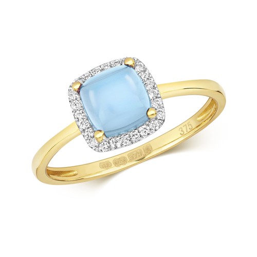 Bague femme pavage jaune - pavage, 9