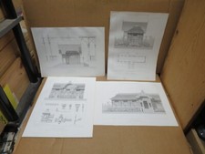 ARCHITECTURE EXPOSITION UNIVERSELLE PARIS 1878 4 gravures Chalet Forestier