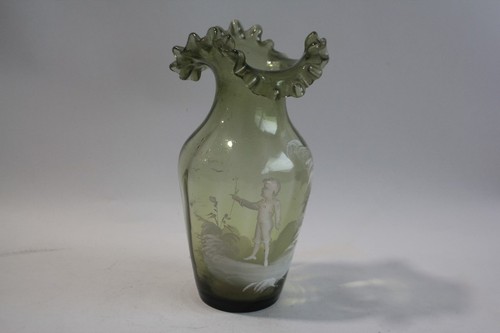 Vase verre émaillé - , mary