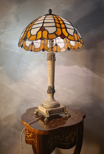 Lampe empire bronze marbre - bronze,