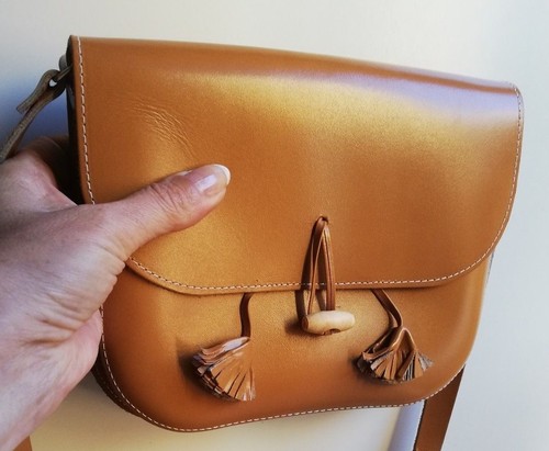 Sac main cuir camel - cuir,