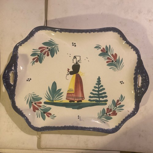 Plat quimper bretonne signé - plat,