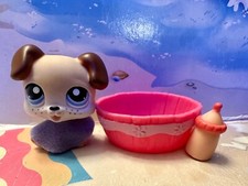 LPS authentic Petshop #143 Puppy Dog Boxer Baby Chien Chiot accessories