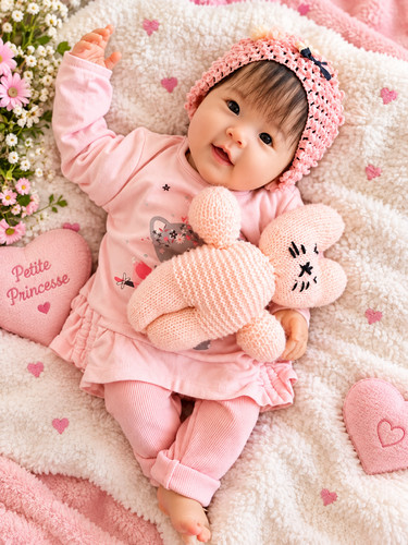 Souriante bébé reborn - souriante,