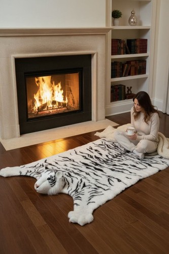 Tapis peluche géant tigre - tapis,