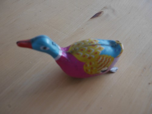 Canard mécanique rose - bleu, &