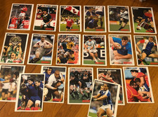 19 fiches / cards RUGBY )) WORLD CUP 2007 FRANCE ENGLAND SCOTLAND BLACK.........