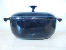 Le Creuset cocotte ovale ENZO MARI La Mama, fonte Noir N° 33