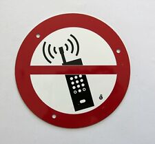 NO PHONE, pas de téléphone, interdiction de téléphoner, pas émaillé, ronde .