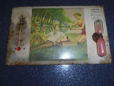 ANCIEN GLACOIDE PUBLICITAIRE THERMOMETRE et SABLIER 3MN