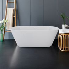 Baignoire design Lausanne II blanc 170 cm ovale salle de bain installations s...