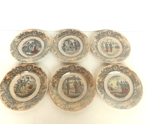 Lot anciennes assiettes - 6,