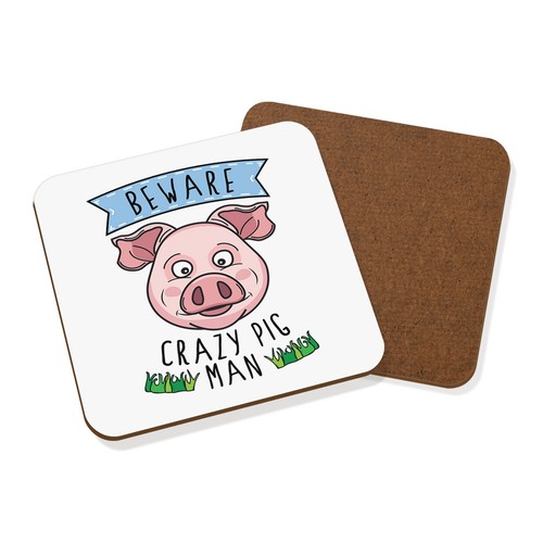 Dessous verre cochon - cochon, fou