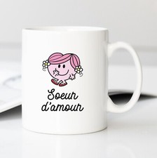 Mug Tasse céramique blanc SOEUR D AMOUR COEUR.